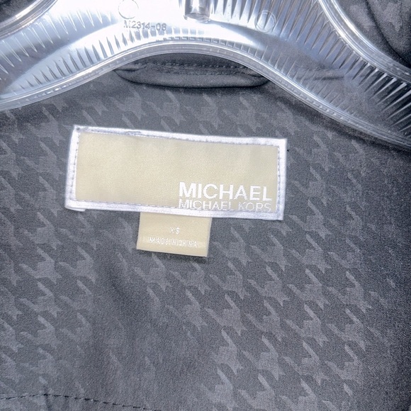 Michael Kors Missy Faux Leather Trim Belted Jacket Size XS - Picture 7 of 10